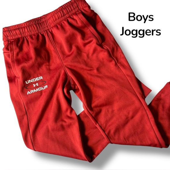 Under Armour Other - NWOT Under Armour Kids Rustic Dark Red Joggers Sz Youth M